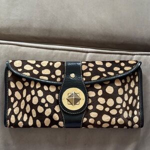 Elegant Kate spade Black and Tan Clutch